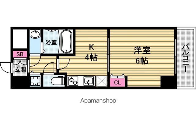 フロンティアコート堺筋本町の間取り写真