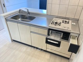 キッチン　２口ガスコンロ・グリル付き