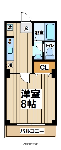 京王線 千歳烏山駅 徒歩13分 3階建 築26年の間取り写真