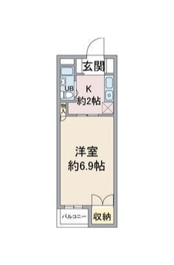 地下鉄東山線 星ケ丘駅 徒歩2分 4階建 築38年の間取り写真