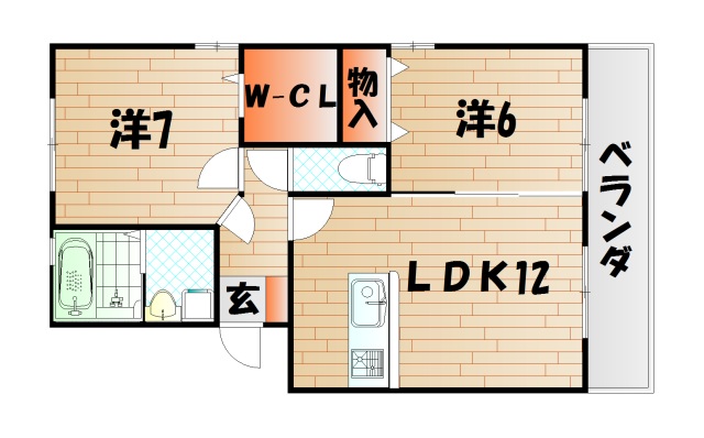 ブルースカイIIの間取り写真