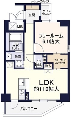 レシェンテ西梅田の間取り写真