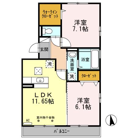 ＪＲ東北本線 名取駅 徒歩14分 3階建 築15年の間取り写真