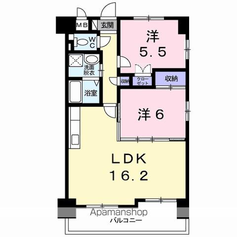 地下鉄鶴舞線 赤池駅 徒歩18分 6階建 築31年の間取り写真