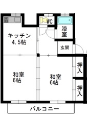 S長野県小諸市加増822-1　ひばりヶ丘ハイツ(1)の間取り