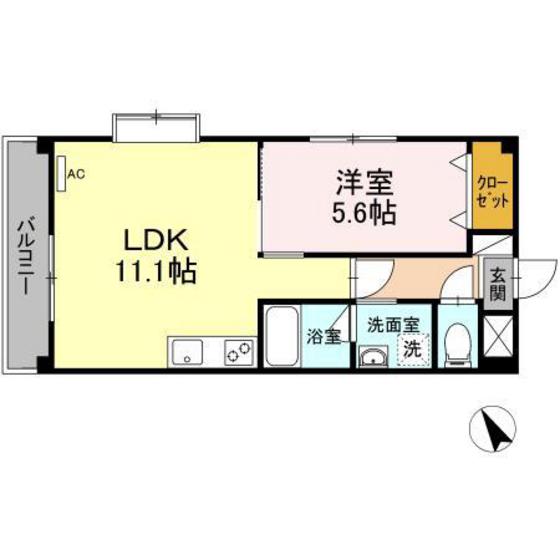 コンフォール空港通りの間取り