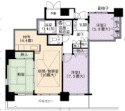 名古屋市中区新栄のマンションの間取り