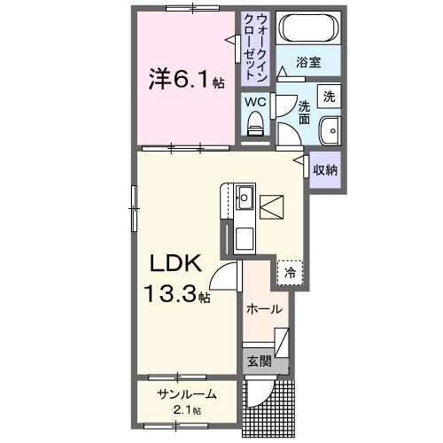 ディセントラ西五城１の間取り