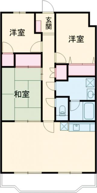 富士宮市小泉のマンションの間取り