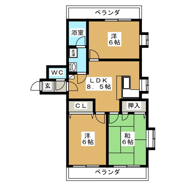 ラブリー壱番館の間取り