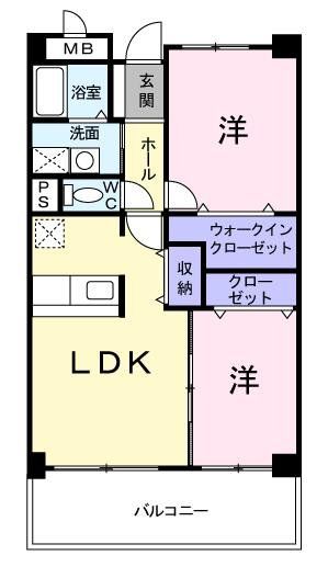 神奈川県厚木市戸室１（マンション）の賃貸物件の間取り