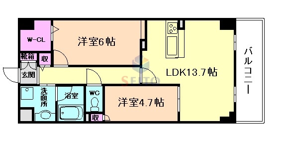 トリニティ豊中本町の間取り