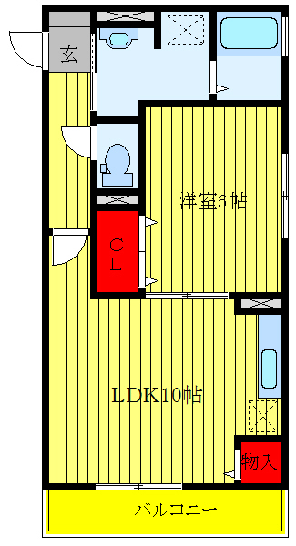 戸田市喜沢のアパートの間取り