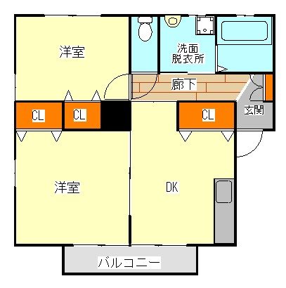 コーアハイツの間取り