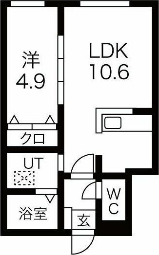 札幌市厚別区厚別南のマンションの間取り