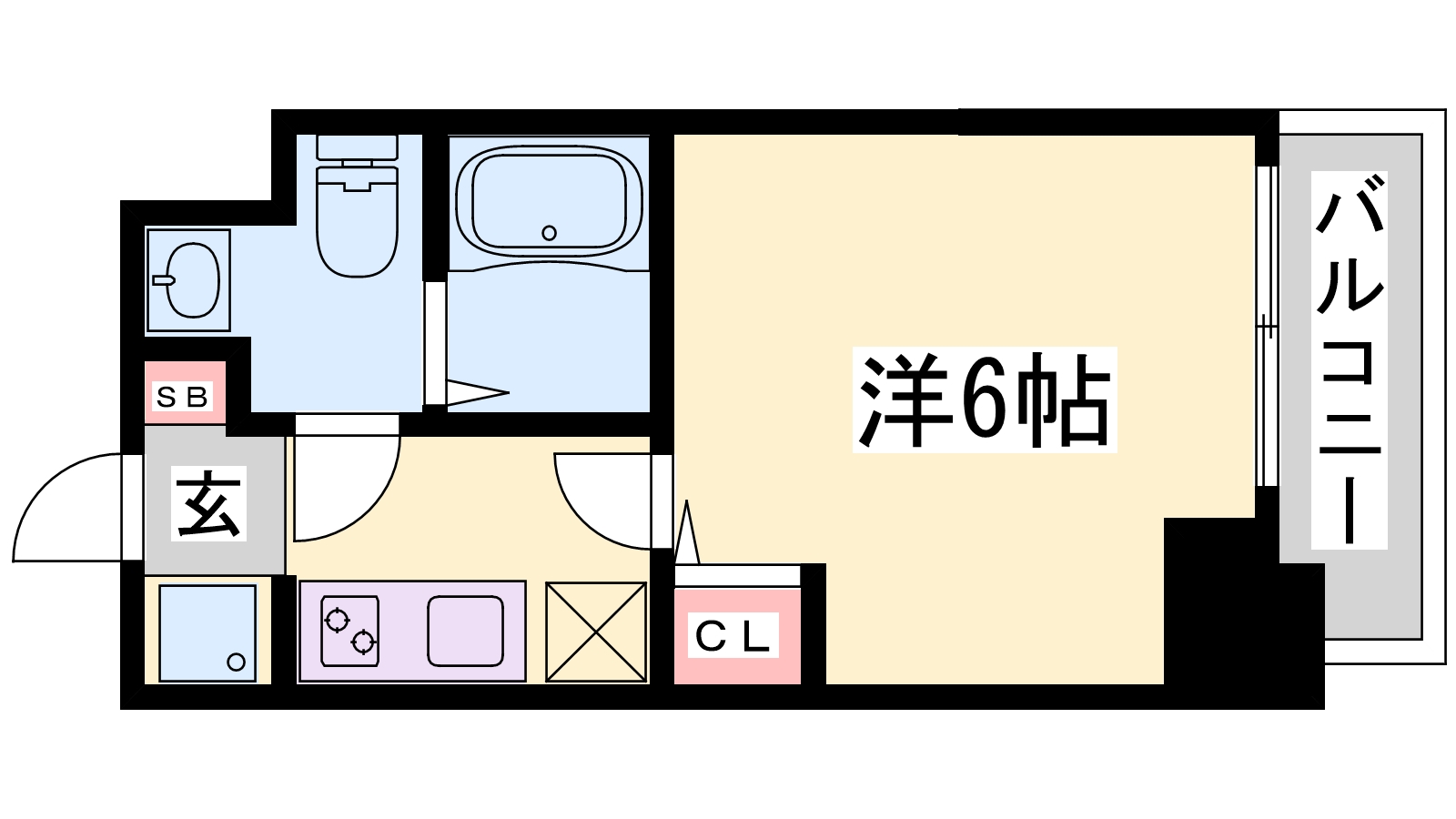 エステムコート神戸県庁前IVグランディオの間取り