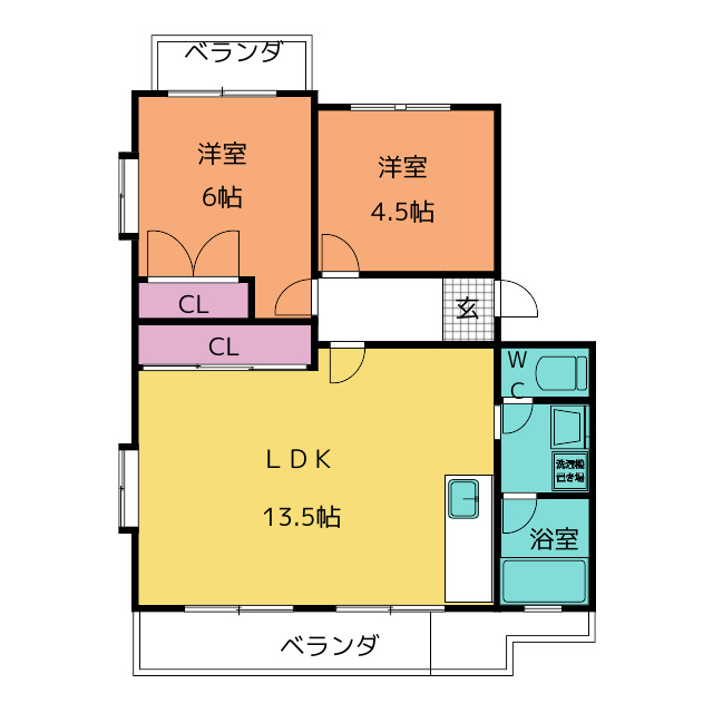 グランデール栄Ａの間取り