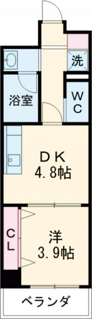 京都市西京区川島北裏町のマンションの間取り