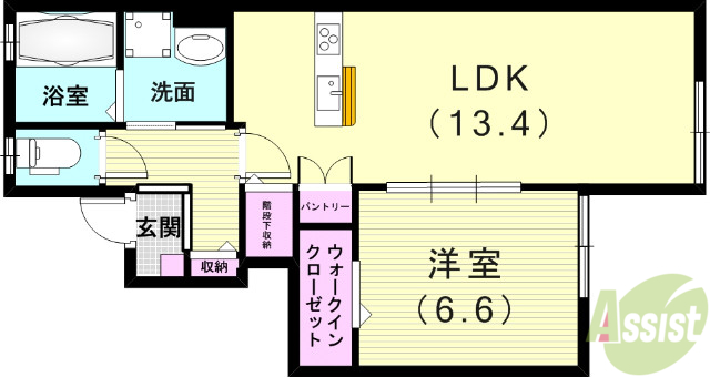 神戸市須磨区車のアパートの間取り