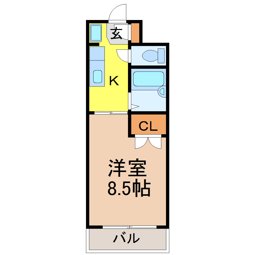 名古屋市昭和区曙町のマンションの間取り