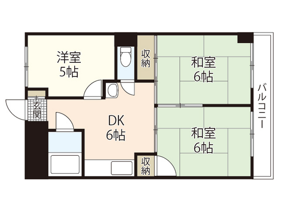 広島市中区十日市町のマンションの間取り