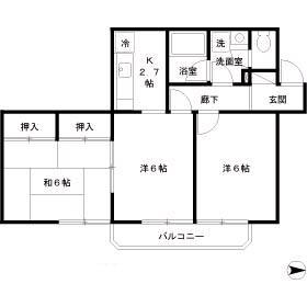 川の辺ハイツの間取り