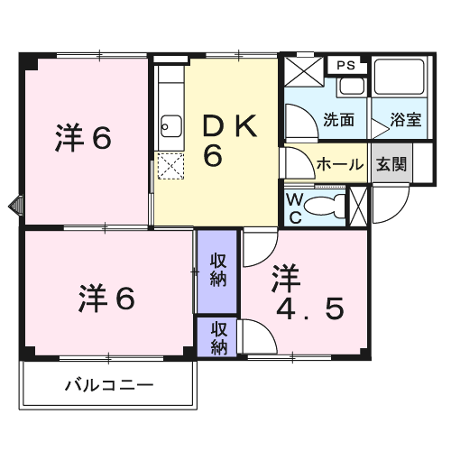 【メゾンクレールＡの間取り】