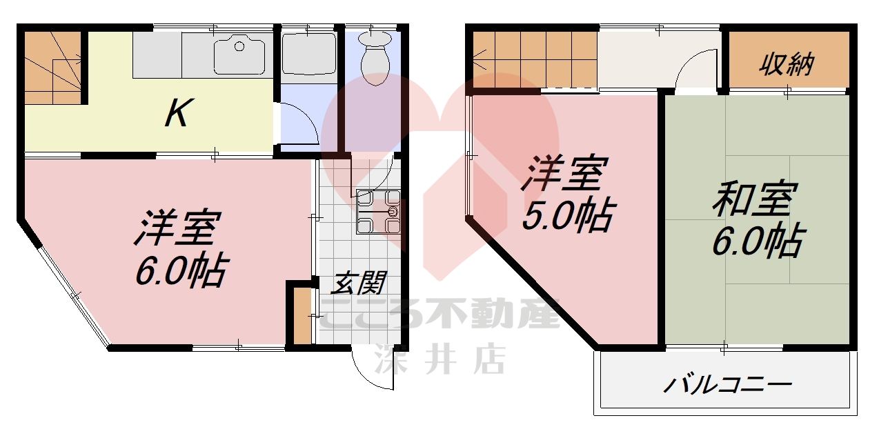 寝屋川市池田南町戸建の間取り