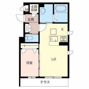 吹田市西の庄町のマンションの間取り