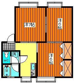 サンハイツ八幡田の間取り