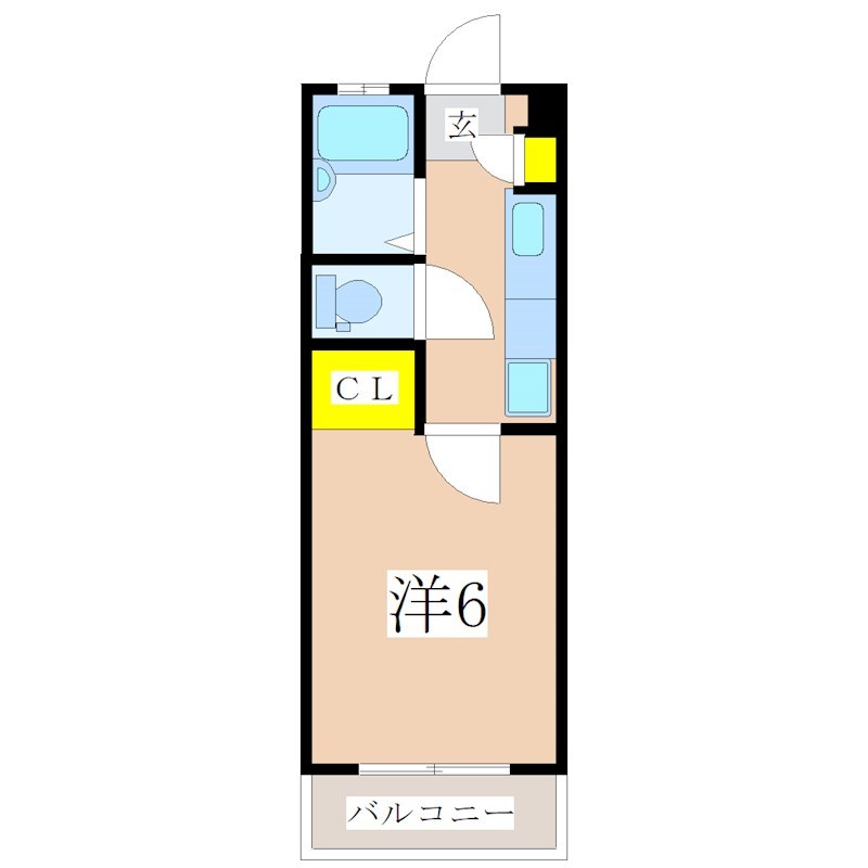 鹿児島市下荒田のマンションの間取り