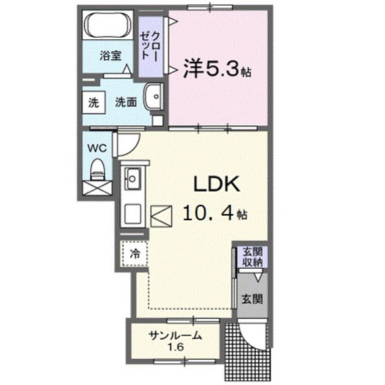 広島市安芸区瀬野のアパートの間取り