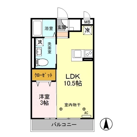 グロース小山307の間取り