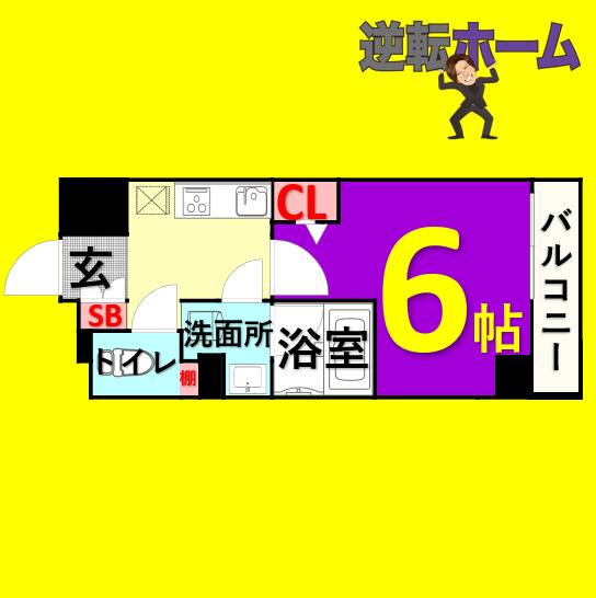 名古屋市中区大須のマンションの間取り