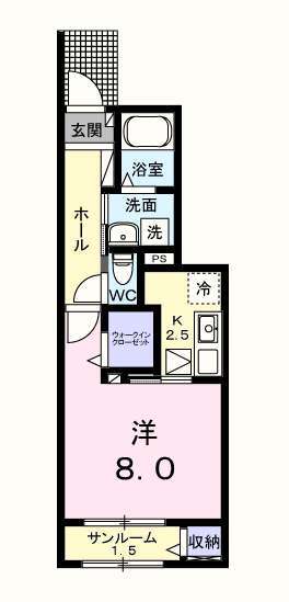 福生市大字福生のアパートの間取り