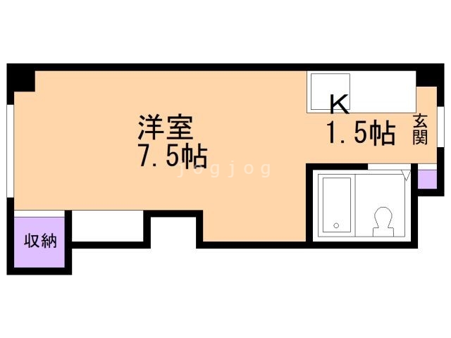 札幌市豊平区豊平三条のマンションの間取り