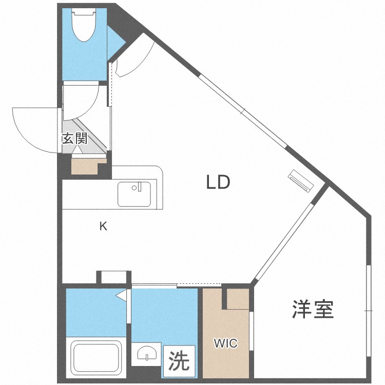 エアフォルク新さっぽろの間取り