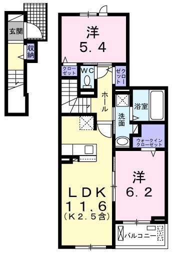 フェリス　ソレアードIIの間取り