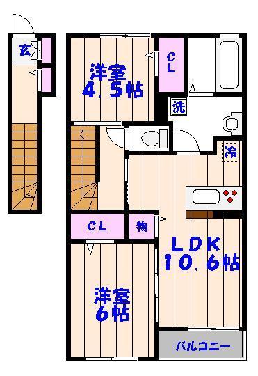 リヴェールＢの間取り