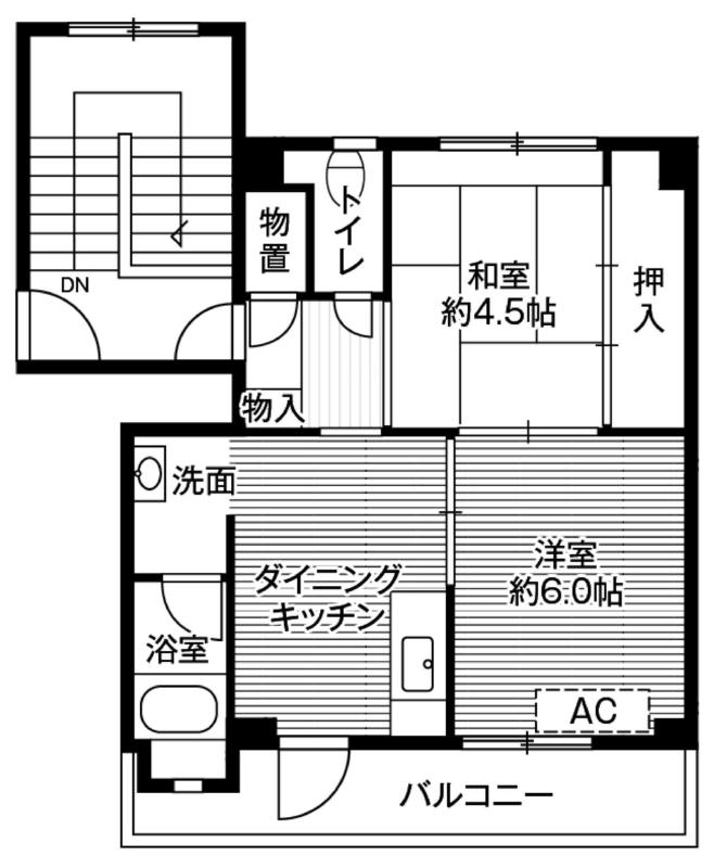 ビレッジハウス長内の間取り