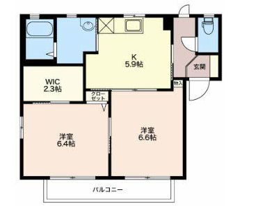 松本市大字島内のアパートの間取り