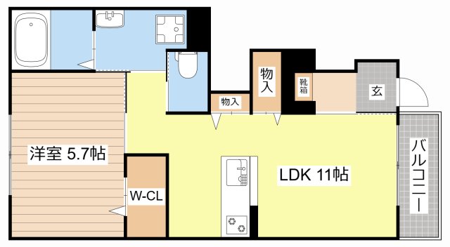 栗東市林のアパートの間取り