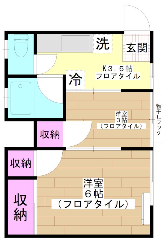 相川荘の間取り