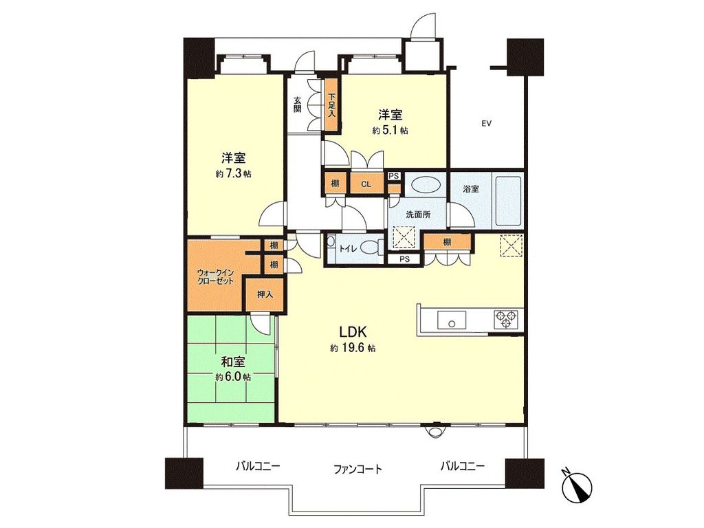 香椎浜ガーデンズの間取り