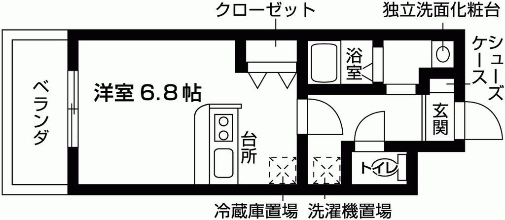 京田辺市興戸和井田のマンションの間取り