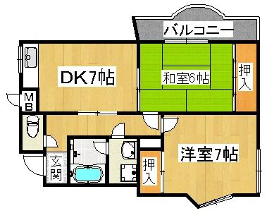 ドミールタチバナ五月町の間取り