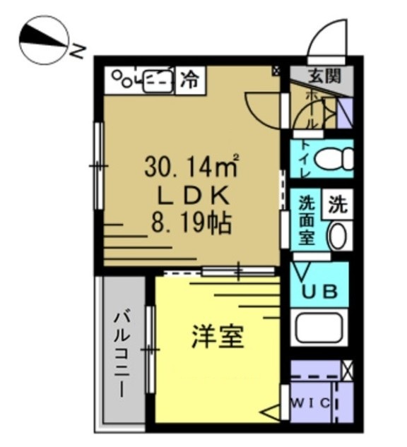 柏市今谷上町のアパートの間取り