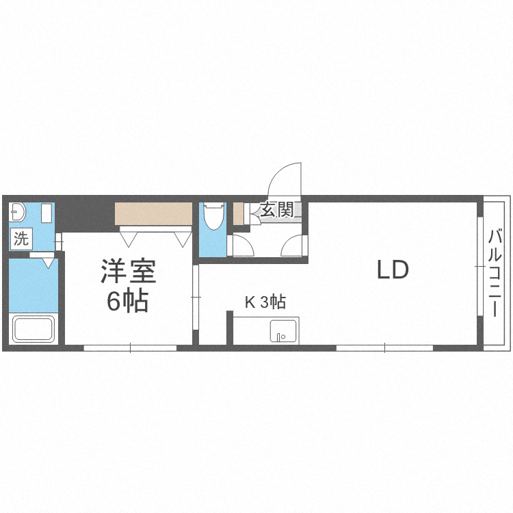 札幌市豊平区豊平五条のマンションの間取り