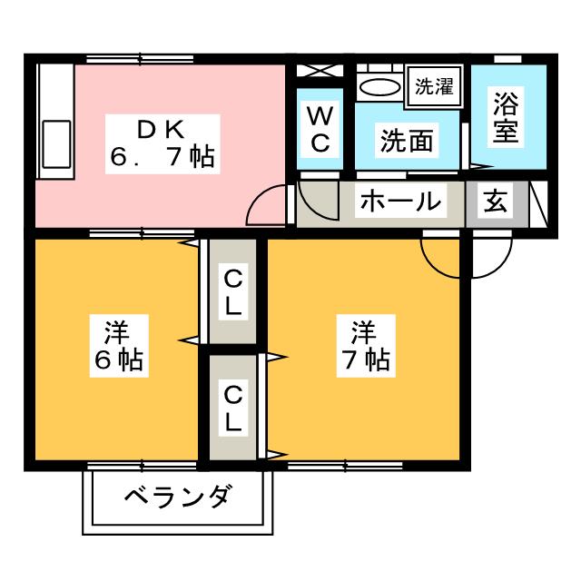 Ｃａｓａ　Ｗａｋａｍａｔｕ　Ａの間取り