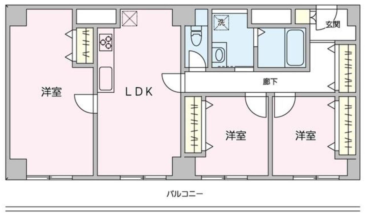 市原市辰巳台西のマンションの間取り